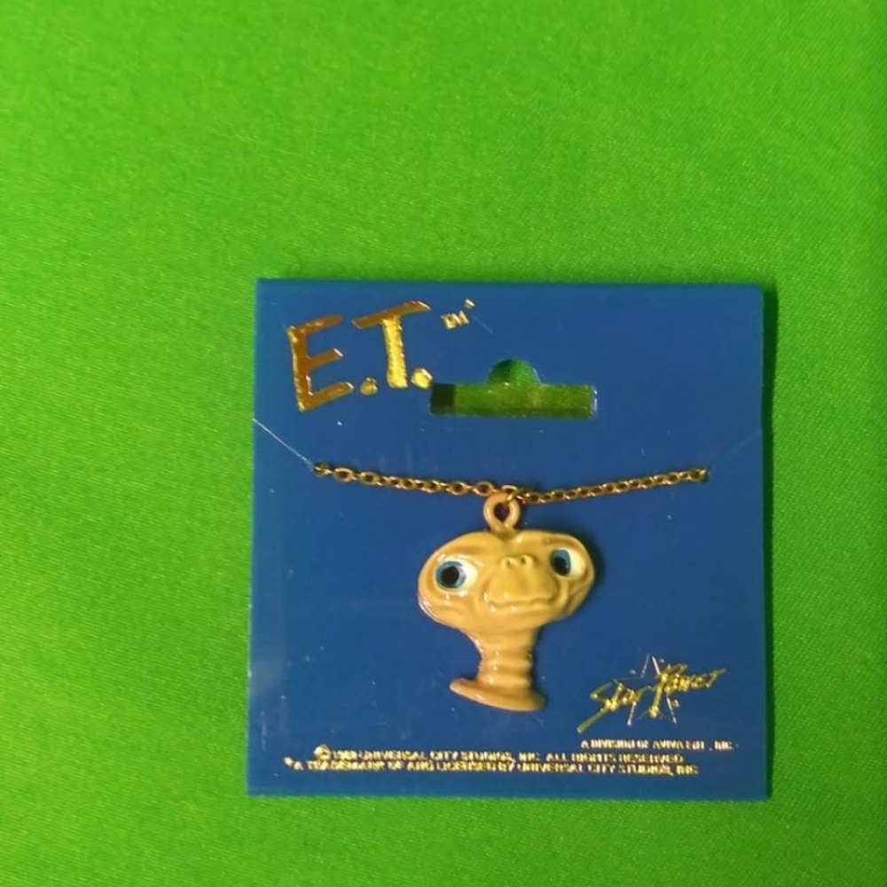 Vintage E.T. Necklace 1982 Sealed New Old Stock